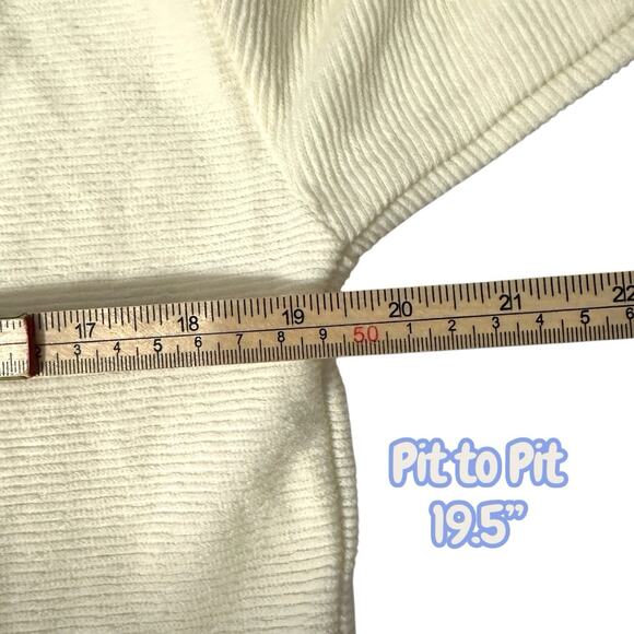 Madewell Texture & Thread Size M Long Sleeve Tie-Front Top in Antique Cream NWT - Picture 8 of 10